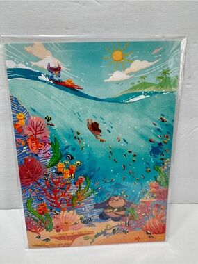 Disney artist postcard “Sandwich Day" by artist Josey Tsao. 5x7”